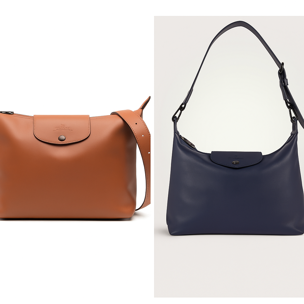 NEW】LONGCHAMP Le Pliage Xtra M Hobo bag Cognac Navy- Leather