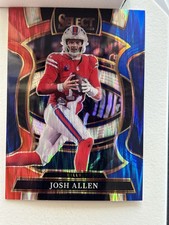 2025 Panini Select - Concourse Josh Allen #86 Red & Blue Shock Prizm