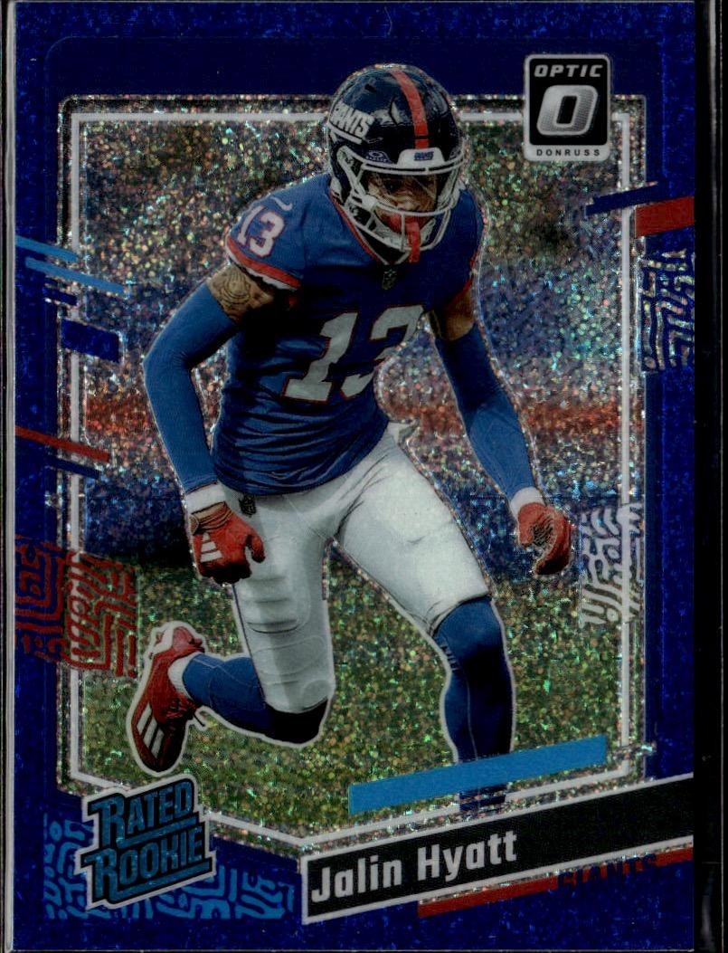 2023 Donruss Optic #279 Jalin Hyatt Blue Glitter