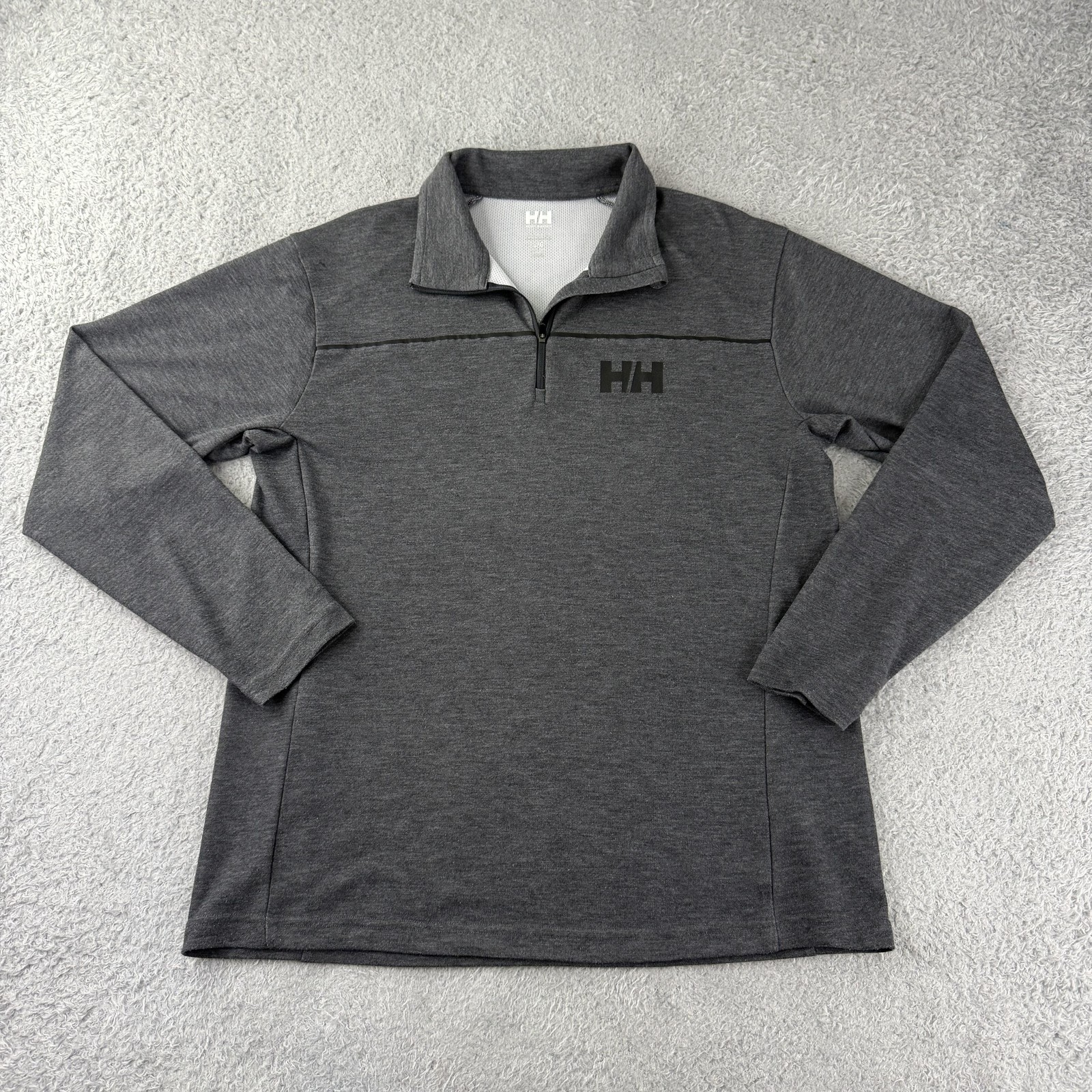 Helly Hansen Pullover Mens Large Gray Quarter Zip… - image 2