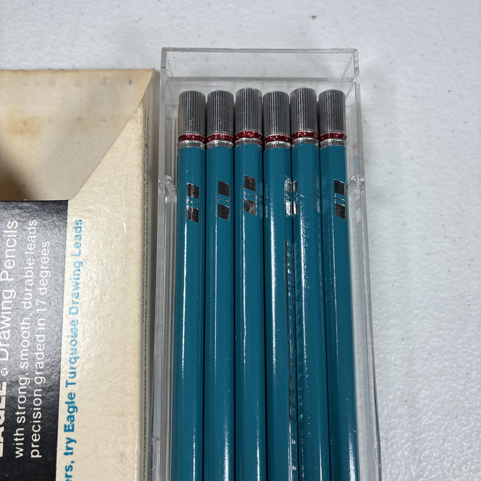 Vintage Berol 375 Turquoise Eagle Drawing Pencils Dozen 12 HB No. 81916 NOS