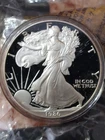 1986-S Proof 1oz. .999 American Silver Eagle, round Capsule Uncirculated Proof