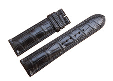 22mm/20mm Handmade Black Genuine Crocodile Skin Leather Watch Band Quick Release