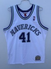 Dirk Nowitzki Dallas Mavericks 1998  99 NBA Authentic M N Jersey Large