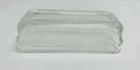 FIRE KING VINTAGE JADE-ITE BUTTER DISH TEXTURED GLASS TOP - LID ONLY