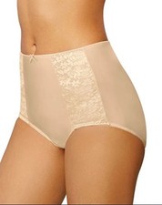 Bali L44227 Essentials Double Support Knit Brief Panty Beige Size M/6