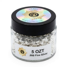 Glines and Rhodes 5 oz of .999 Silver Granules 60.39 per troy oz