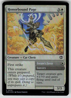 Honorbound Page Foil Common Secrets of Strixhaven 19 MTG Near Mint 2026
