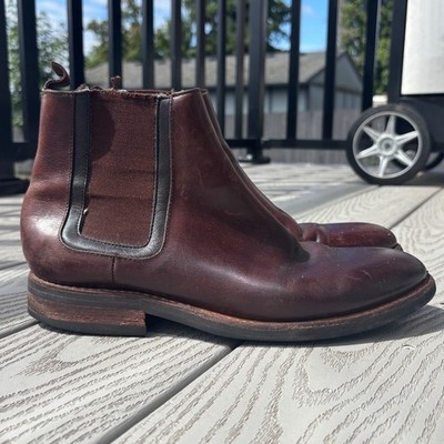 Thursday Boots Men's Duke Chelsea Boots Leather Ankle Brown Size