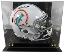 Dolphins Larry Csonka Signed 1972 TB Full Size Speed Rep Helmet W/ Case BAS W