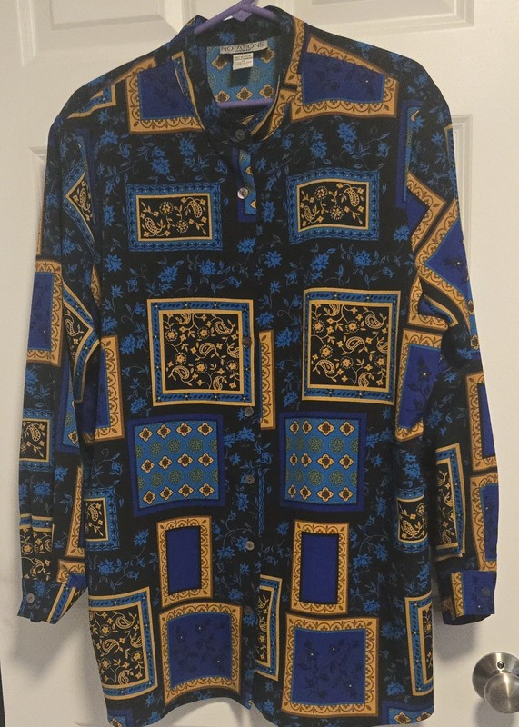 Womens Retro Vintage Plus Size 1x Button Up Y2k 90s And 80s Womens Top Blouse