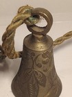 3 Vintage Sarna India Jingle Bells Floral Filigree Etched Brass Graduated Corded — photo 10