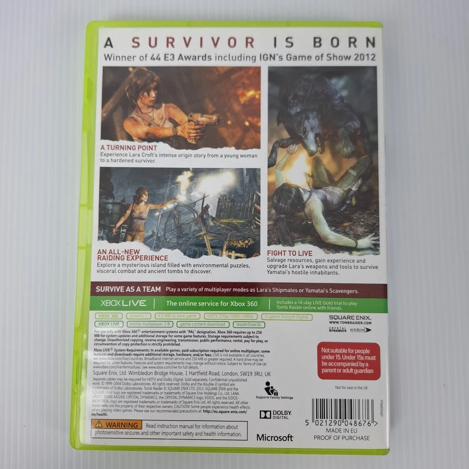 Tomb Raider Xbox 360 Game 2013 MA15+ PAL Square Enix Action Adventure Complete - Image 3 of 4