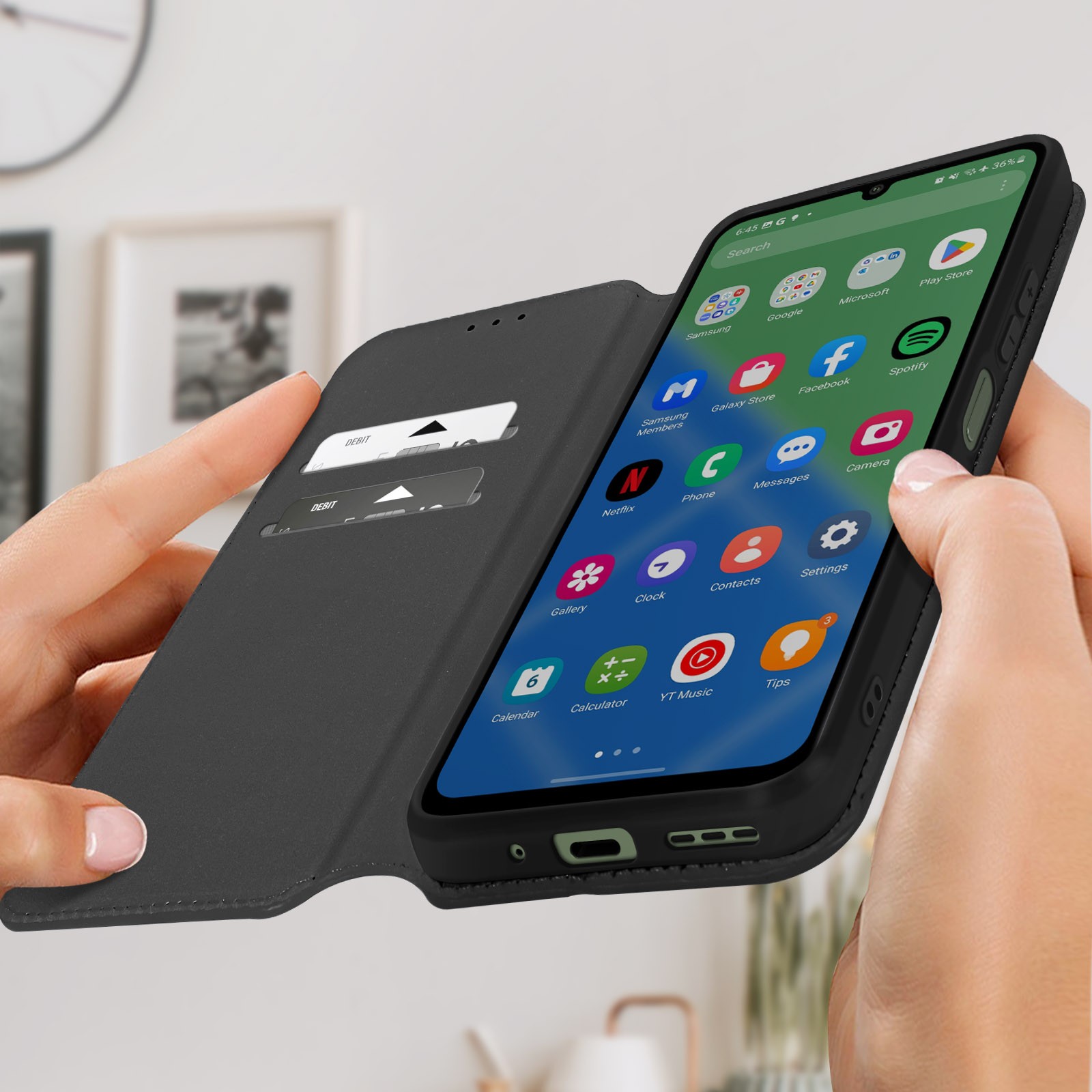 Étui Xiaomi Poco C65 rabat pliable pour protéger l'écran des rayures quotidiennes