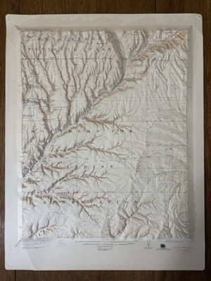Soda Canyon, Colorado Topographical ''Raised Relief'' Map (17x22)