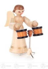 Engel mit Bongos, langer Rock, natur  H=ca 6 cm NEU Erzgebirge Weihnachtsfigur