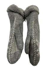 New Unbranded Mittens Knitted Women's OneSize WoolAngora Blend Gloves Gray/white