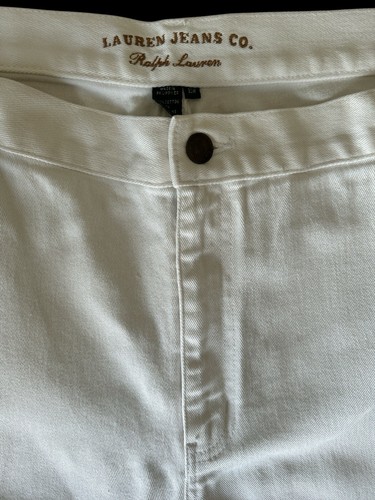 Ralph Lauren Jeans Co. Classic White Cropped Denim Jeans Size 20W - Picture 2 of 5