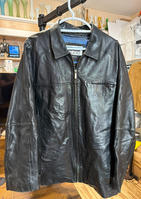 #ad VTG Pelle Studio Wilson Leather Black Zip Jacket Zip In Thinsulate Liner XL VG. $69.98