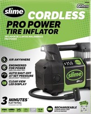 Slime 40086 Tire Inflator Cordless Pro Power Portable Air Compressor Pump Slime 40086 Tire Inflator Cordless Pro Power Portable Air Compressor Pump