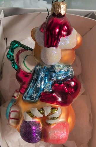 Christopher Radko Candy Cane Pooh 4,5" ornamento Disney 1999 con etichette e scatola - Foto 2 di 5