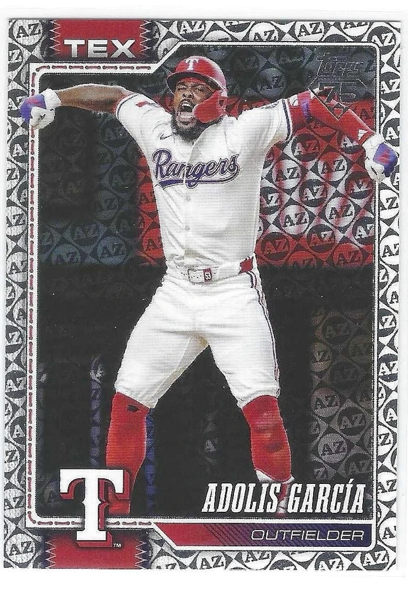 2026 Topps Series 1 Adolis Garcia Spring Training Foil Texas Rangers #318