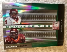 2008 Donruss Elite Green /800 Eddie Royal Brandon Flowers #CTC-13 Rookie Card RC