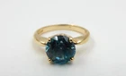 VINTAGE BADEN & FOSS B&F 14K YELLOW GOLD SAPPHIRE RING, SIZE 6