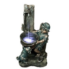 Zimmerbrunnen LED, Springbrunnen, Wasserspiel, Wasserfall Brunnen, Dekobrunnen