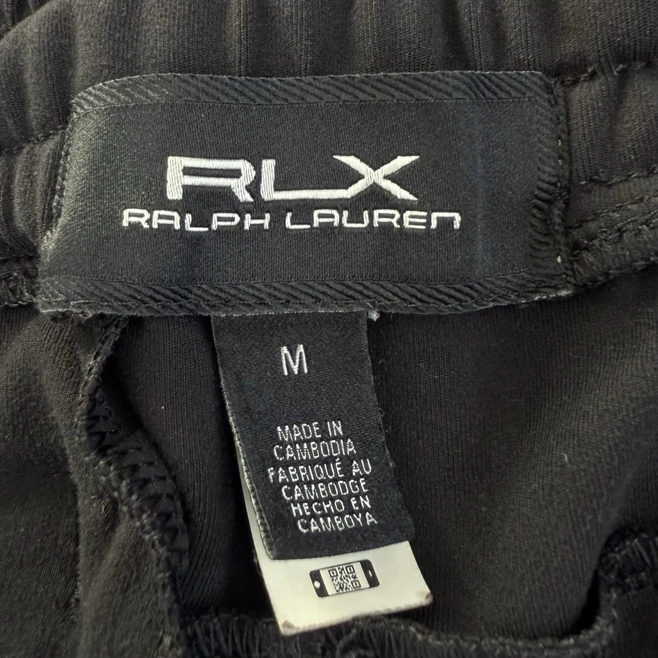 Calça jogger RLX polo Ralph Lauren masculina tamanho médio preta desempenho jersey - Imagem 3 de 4