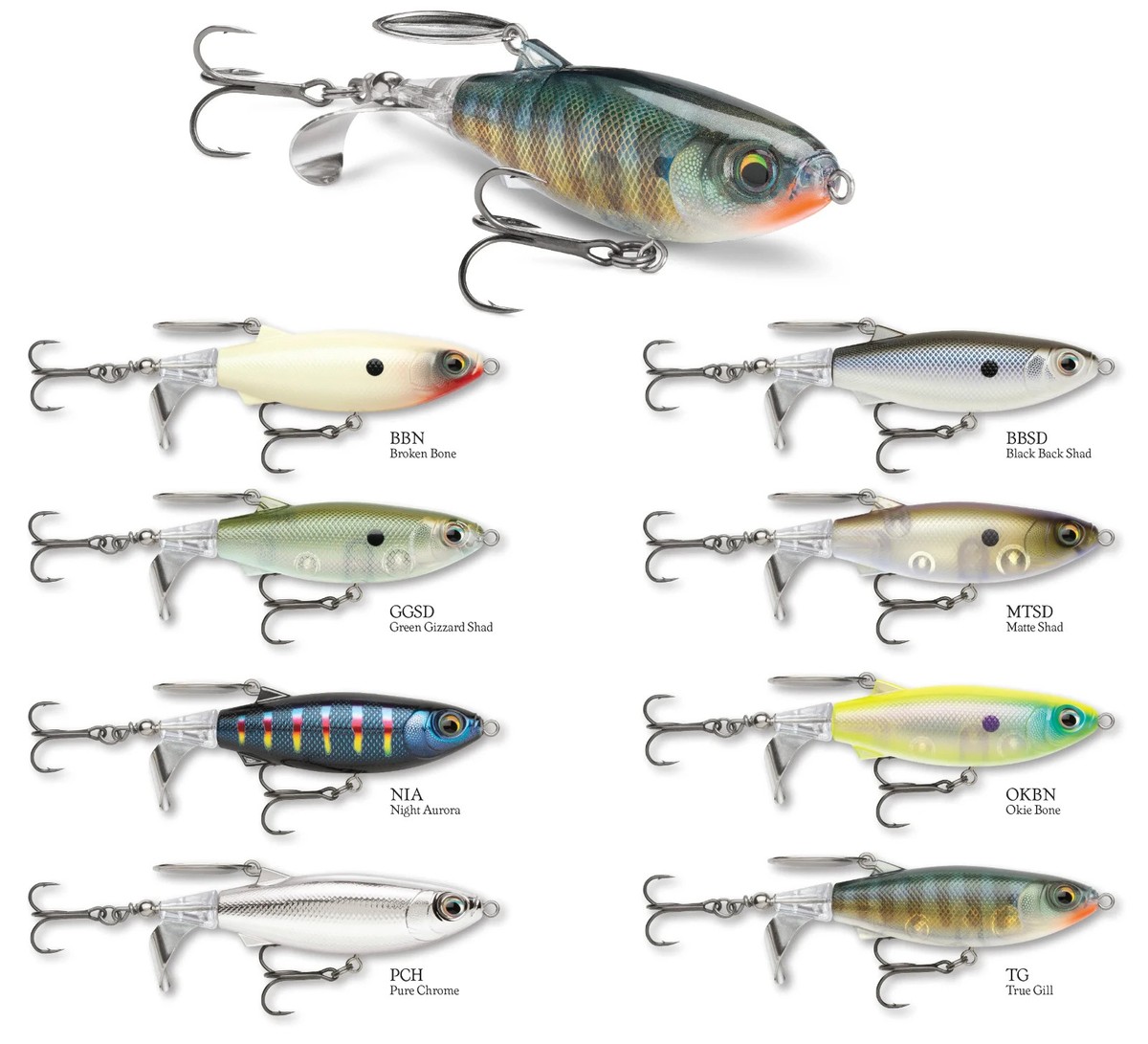 Rapala CLAPTAIL 110 トップウォーター Rapala ClapTail 110 Topwater Bait - 7/8 oz Size - Choose Colors