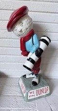 Vintage We Play Dunlop Golfer Caddy Golf Figure Advertising Statue 15"