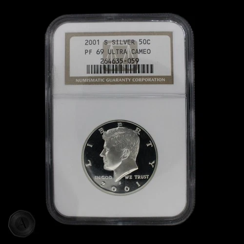 2001-S 50c Silver Kennedy Half Dollar - Proof - NGC PF 69 Ultra Cameo -E0096