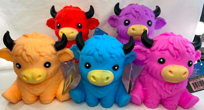 Squeeezy Mini Highland Cow Squishy Entire 5 Color Collection NEW