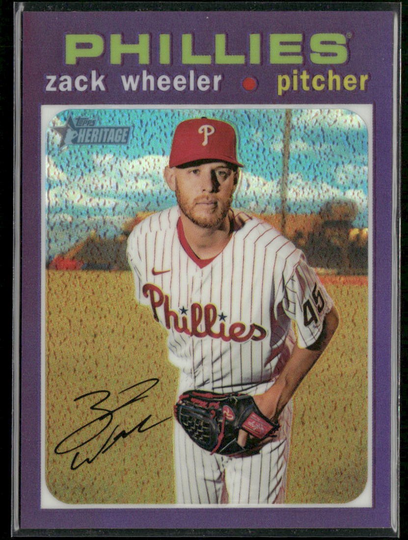 2020 Topps Heritage #THC-542 Zack Wheeler Chrome Purple Refractor