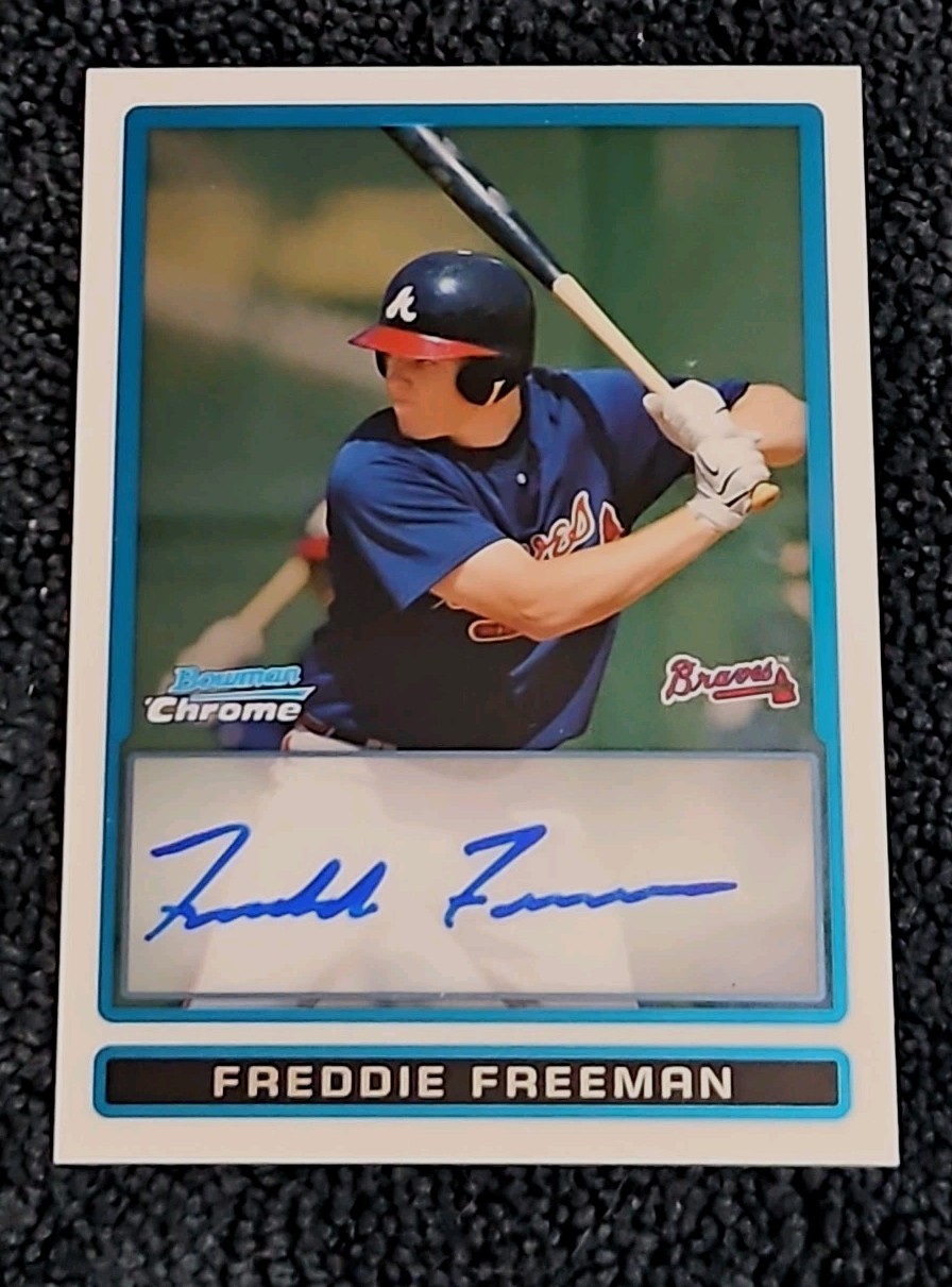 2009 Freddie Freeman Bowman Chrome Auto BCP101 Rookie NICE INVEST Braves Dodgers