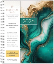 Essential PRO 2026 Daily, Weekly & Monthly Planner, 8.5"X11": 14 Months (Nov 202