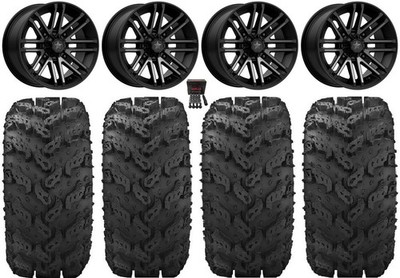 MSA Black Rogue 14'' ATV Wheels 30'' Reptile Tires Can-Am Renegade Outlander