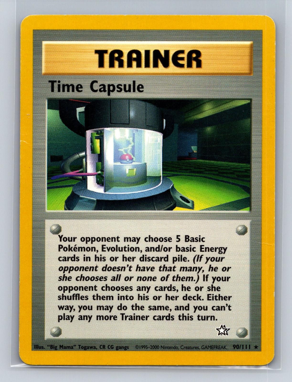 Time Capsule 90/111 Rare Neo Genesis Pokemon Unlimited Damaged