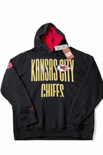 Mitchell  Ness KC Chiefs Hoodie XL NFL Throwback OG Fleece 2.0 NWT Black/Red