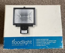 Flood Light PIR Sensor IQ Group 500w Motion Activated Light Boxed UNUSED Garden