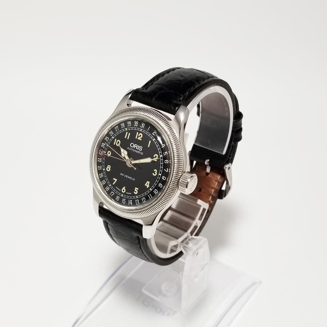 Oris Automatic Pointer Date 7463 Black Dial Vinta… - image 4