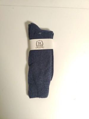 b studio -men's socks - blue- Cashmere blend - Made in USA **N2**