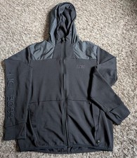Hugo Boss Black Full Zip Waffle Knit Logo Slim Fit Sarrotech Hoodie Men's M
