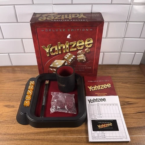 Yahtzee Deluxe Edition Gold Dice Vintage 1997 Milton Bradley Board Game