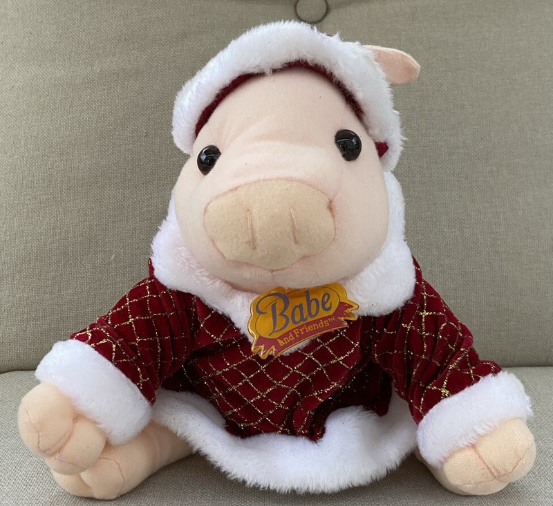 BABE & Friends PIG WINTER Pajamas with hat Plush Stuffed Animal Toy Factory HTF