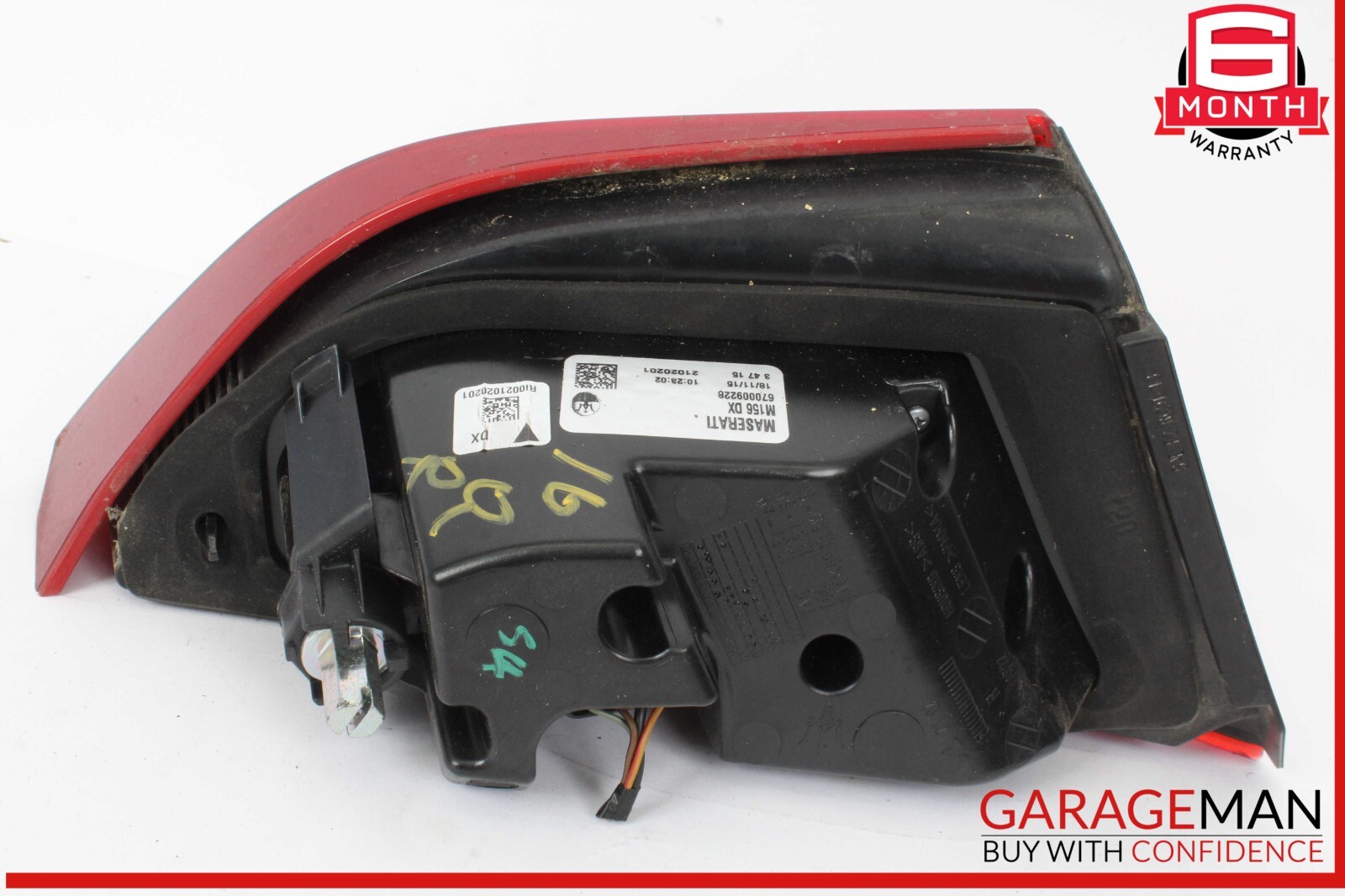 14-20 Maserati Quattroporte M156 Right Side Inner Tail Light Lamp OEM