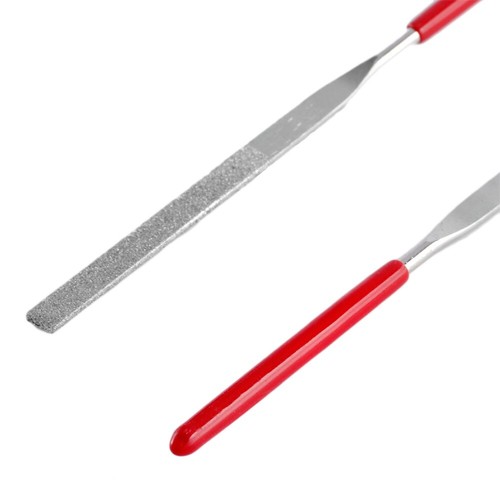 Lima per aghi in acciaio 3X140 mm strumento di finitura lima per aghi piatti con manici in plastica - Foto 11 di 12