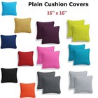 Plain Dyed Cushion Covers Home Garden Décor 100% Cotton Colourful Pillowcase16''