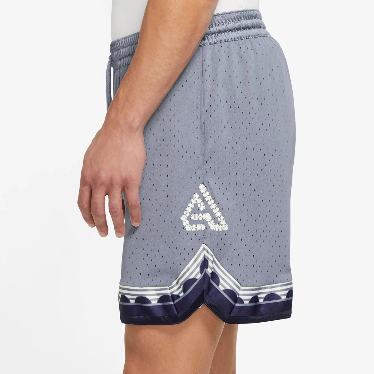 LV Block Blue Mesh Basketball Short